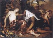 Anthony Van Dyck The funf senses with landscape oil painting picture wholesale